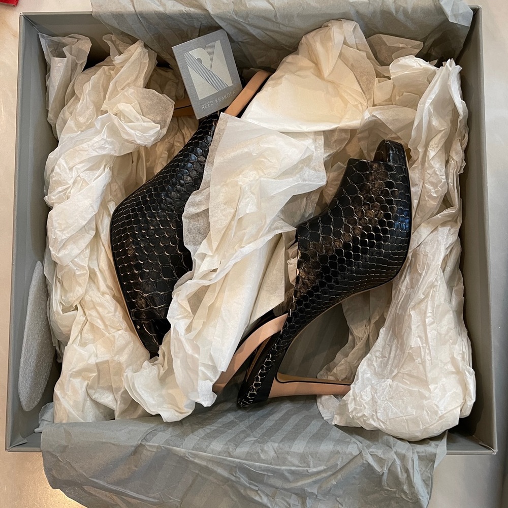 Reed Krakoff Black Python Slingback Mule 40 NWT - Picture 6 of 6